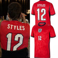 Harry Styles England World Cup 2026 Soccer Jersey Shirt #12 Styles Jersey Gift For Fans