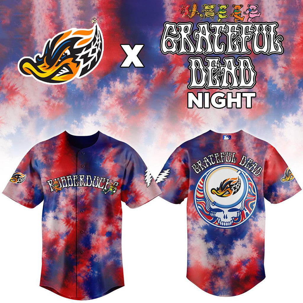 Akron RubberDucks Grateful Dead Night 2026 Jersey RubberDucks Merch Gift For Baseball Fans