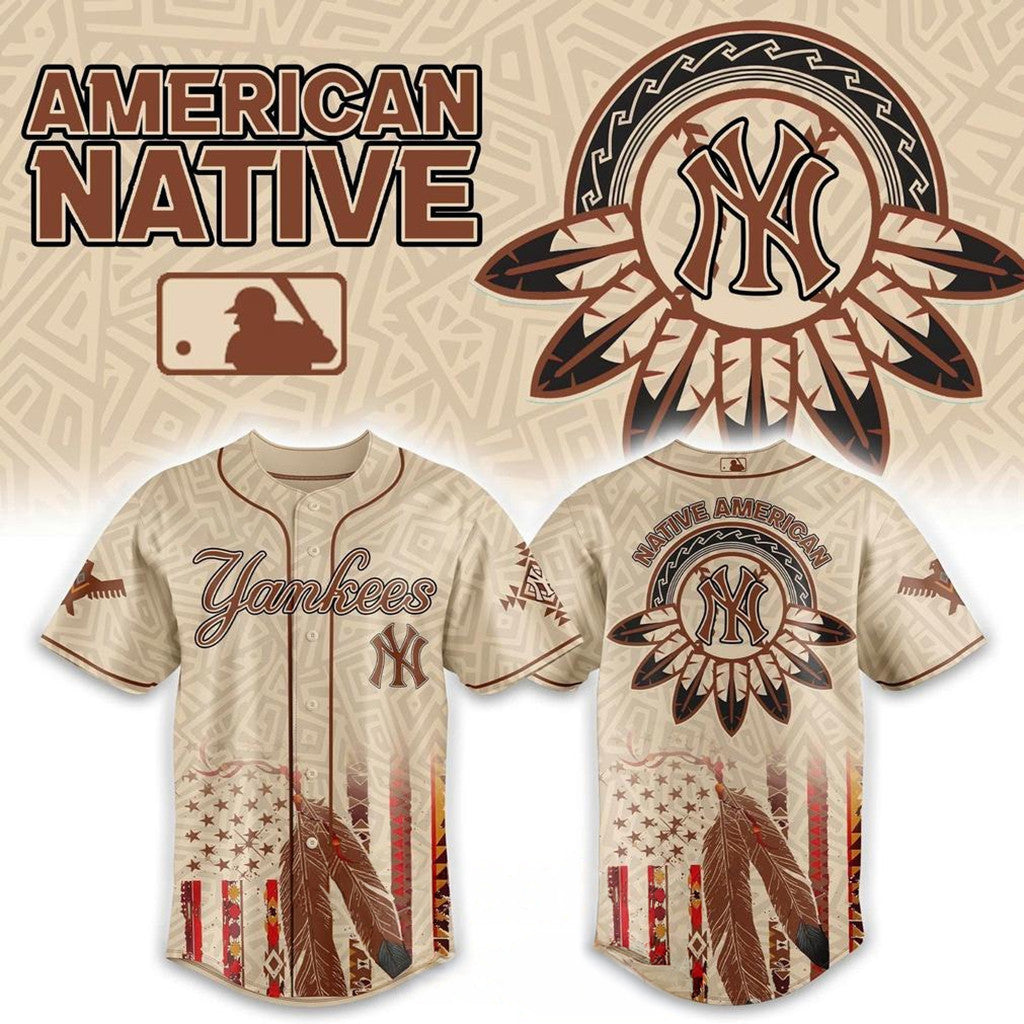 New York Yankees X Native American Heritage Baseball Jersey 2026 NY Yankees Merch Fan Gifts