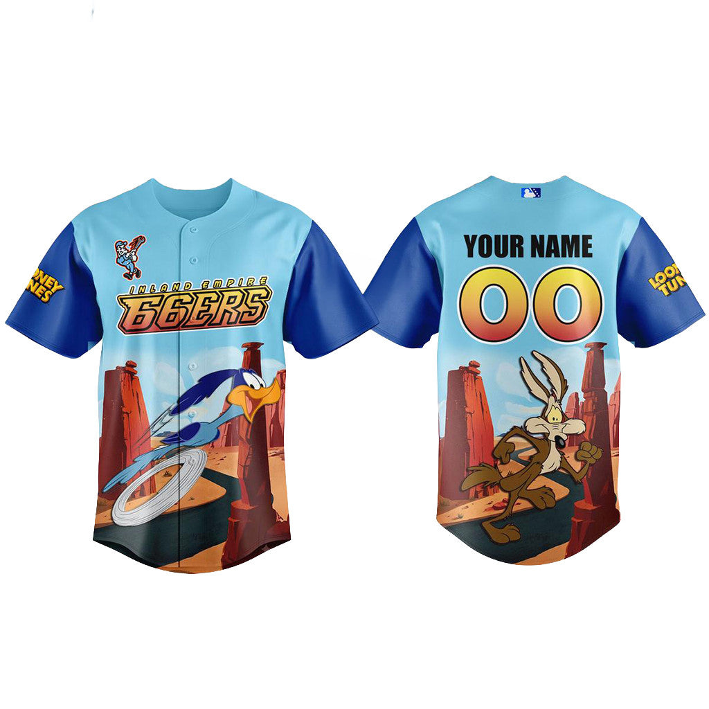 Personalized Inland Empire 66ers X Looney Tunes Night Jersey 66ers Merch 2026 Gift For Fans