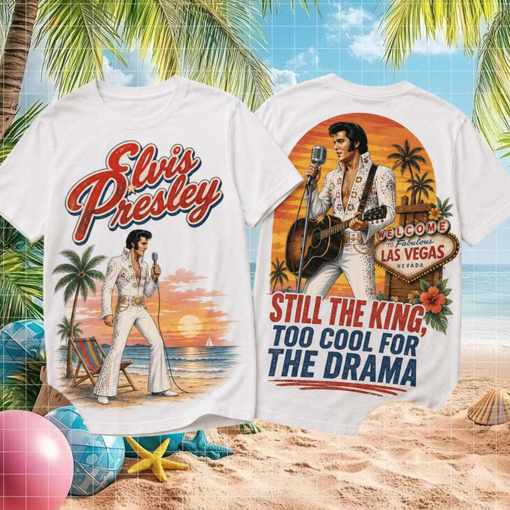 Elvis Presley Still The King Las Vegas Concert White Shirt Elvis Presley Merch Gifts For Fan