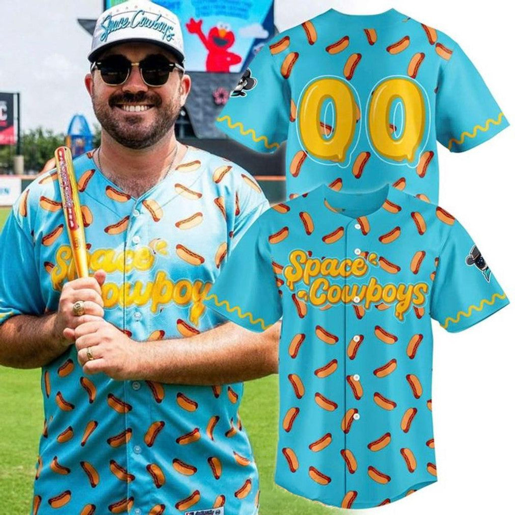 Personalized Sugar Land Space Cowboys 2026 Hot Dog Baseball Jersey Cowboys Merch Gifts For Fan