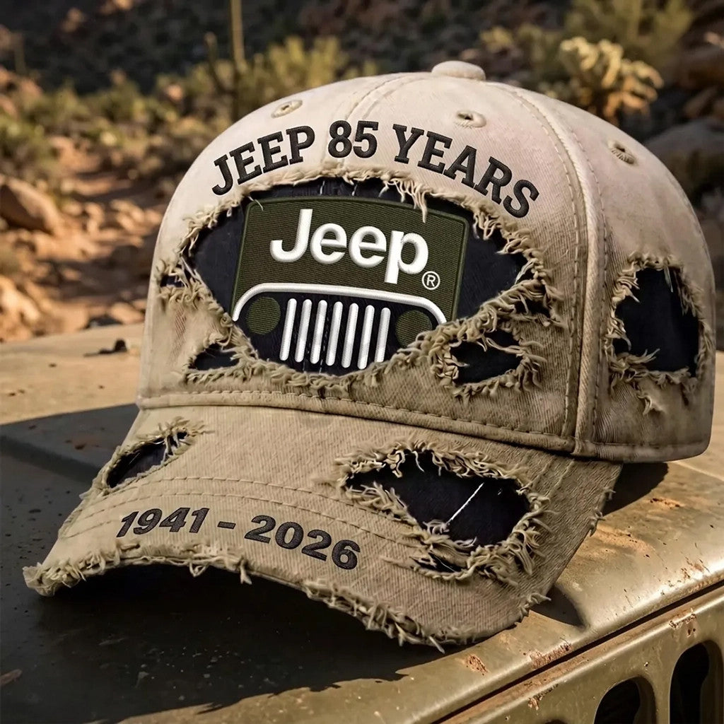 Jeep 85 Years 1941 2026 Distressed Hat Jeep Merch Birthday Gift Ideas For Husband