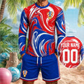 Personalized Croatia Football National Team Long Sleeve Shirt Shorts Set Croatia World Cup Merch