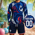 Personalized France Football National Team Long Sleeve Shirt Shorts Set France WC 2026 Merch