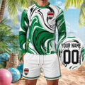 Personalized Iraq Football National Team Long Sleeve Shirt Shorts Set Iraq Football Fan Apparel