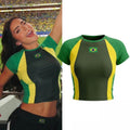 Jade Picon Brazilcore National Flag Crop Top Brazil World Cup 2026 Merch Gift For Her