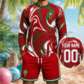 Personalized Morocco Football National Team Long Sleeve Shirt Shorts Set Morocco WC 2026 Merch