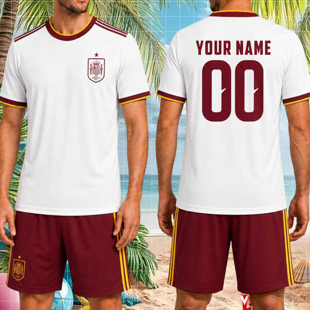 Personalized Spain National Team Jersey Shirt Shorts Set World Cup 2026 Merch Football Fan Gift