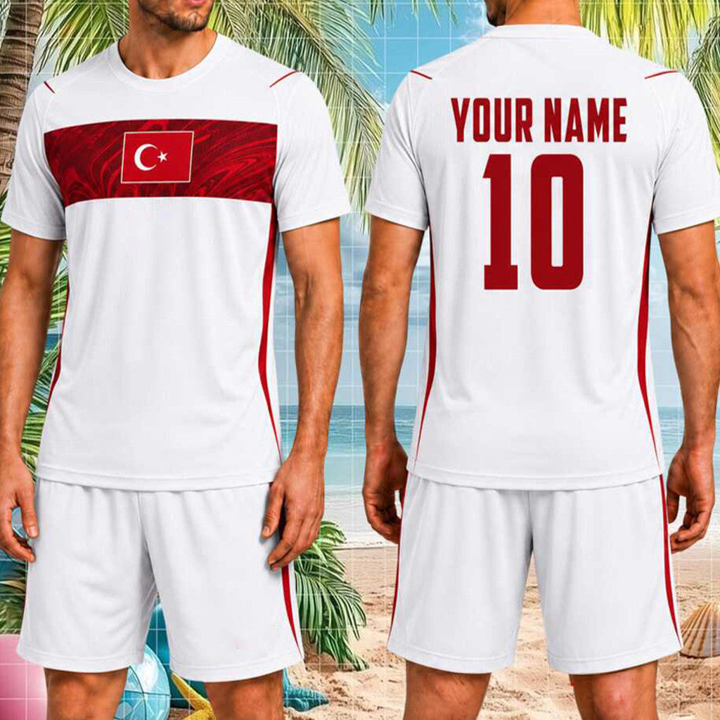 Personalized Turkey National Football Team Jersey Shirt Shorts Set Turkey WC Merch Summer Gifts
