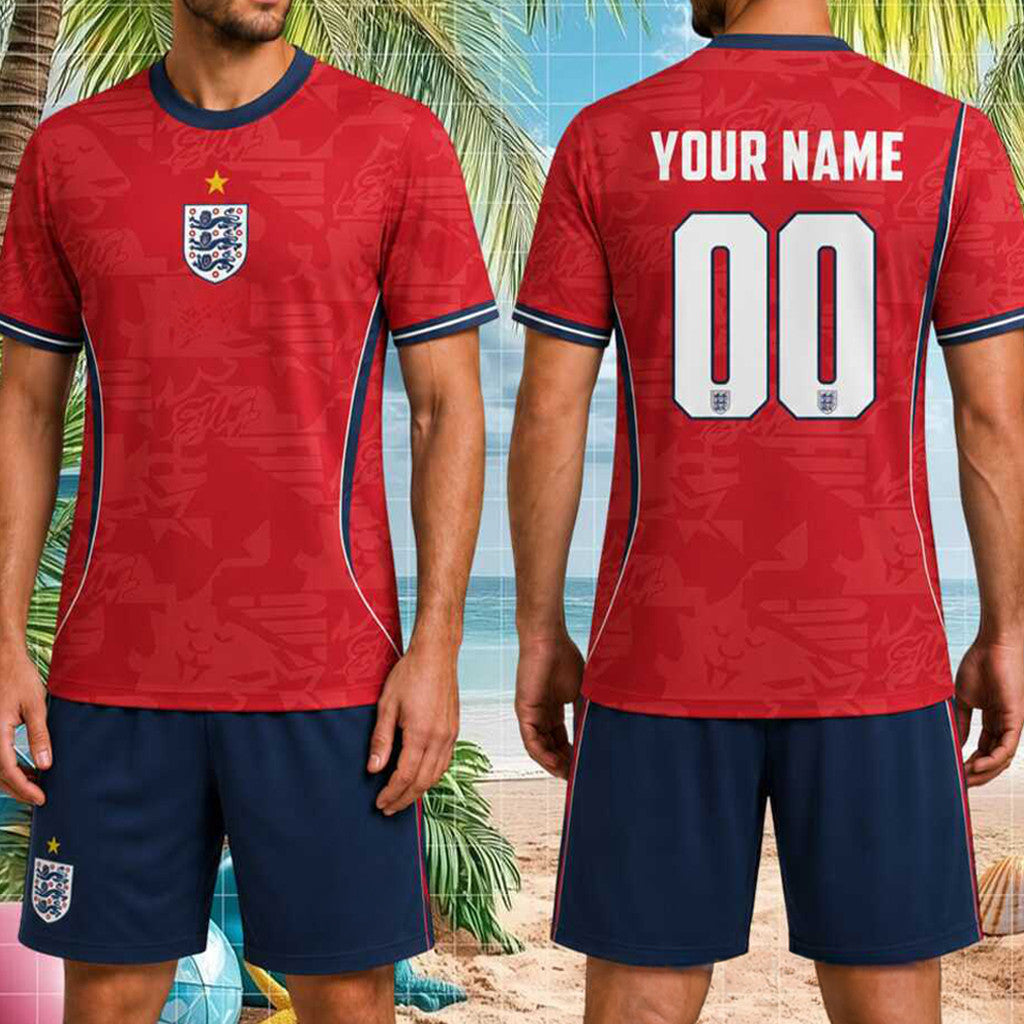 Custom England National Team Jersey Shirt Shorts Set World Cup 2026 Merch Match Day Fan Apparel