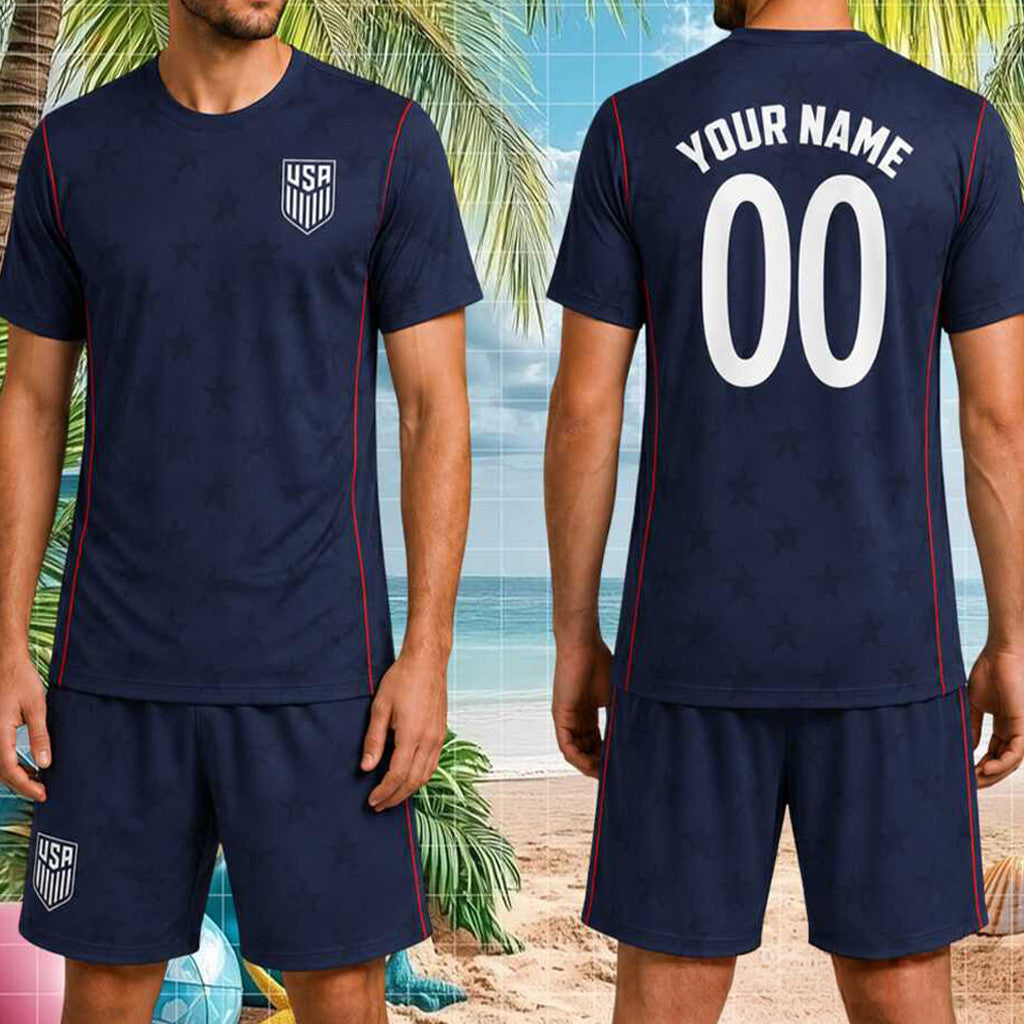 Custom USA National Team Jersey Shirt Shorts Set USMNT World Cup 2026 Merch Soccer Fan Gifts