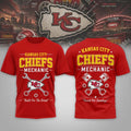 Kansas City Chiefs Mechanic Built For The Grind T-Shirt 2026 KC Chiefs Merch Present For Him
