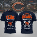 Chicago Bears Mechanic Built For The Grind T-Shirt 2026 Chicago Bears Merch Stepdad Gifts