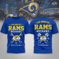 Los Angeles Rams Mechanic Built For The Grind T-Shirt 2026 LA Rams Merch Football Related Gifts