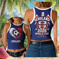 England World Cup 2026 Tank Top England National Team Merch Football Fan Clothing Her Gifts