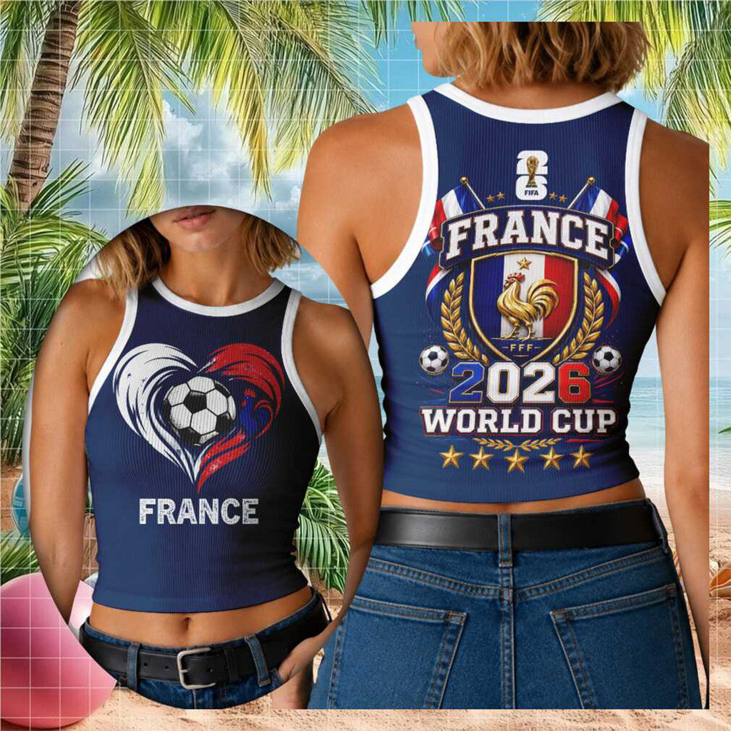 France World Cup 2026 Tank Top France National Team Merch Football Fan Gear Women's