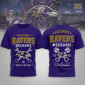 Baltimore Ravens Mechanic Built For The Grind T-Shirt 2026 Baltimore Ravens Merch Gift For Men