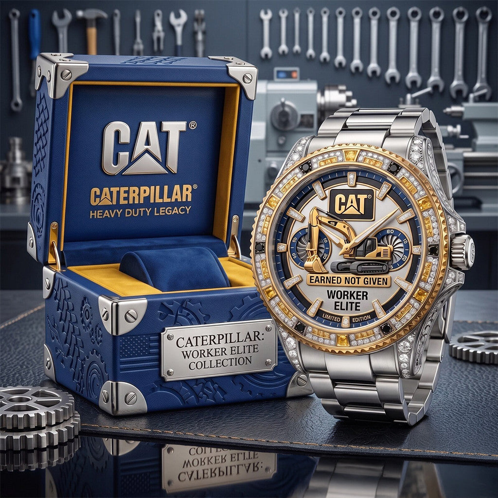 Caterpillar Earned Not Given Stainless Steel Watch Caterpillar Merch Special Gift For Dad