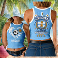Uruguay Football National Team 2026 World Cup Crop Tank Uruguay FIFA WC 2026 Merch Fan Gifts