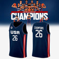 USA Basketball 2026 FIBA U17 World Cup Champions Navy Basketball Jersey Basketball Fan Gift Ideas