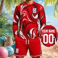 Custom Korea Football National Team Long Sleeve Shirt Shorts Set Korea FIFA World Cup 2026 Merch