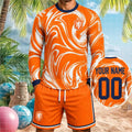 Custom Netherlands Football National Team Long Sleeve Shirt Shorts Set Football Fan Gears 2026