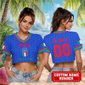 Personalized Italy United 2026 Cropped V-Neck Shirt Italy National Team Merch Gift For Besties