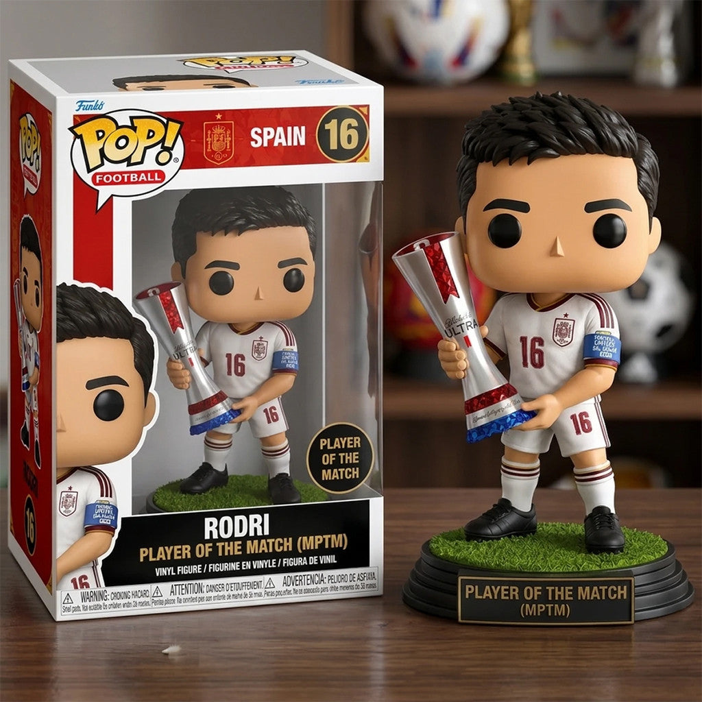 Rodri Spain World Cup 2026 Player Of The Match Funko Pop Spain National Team Merch Fan Gifts