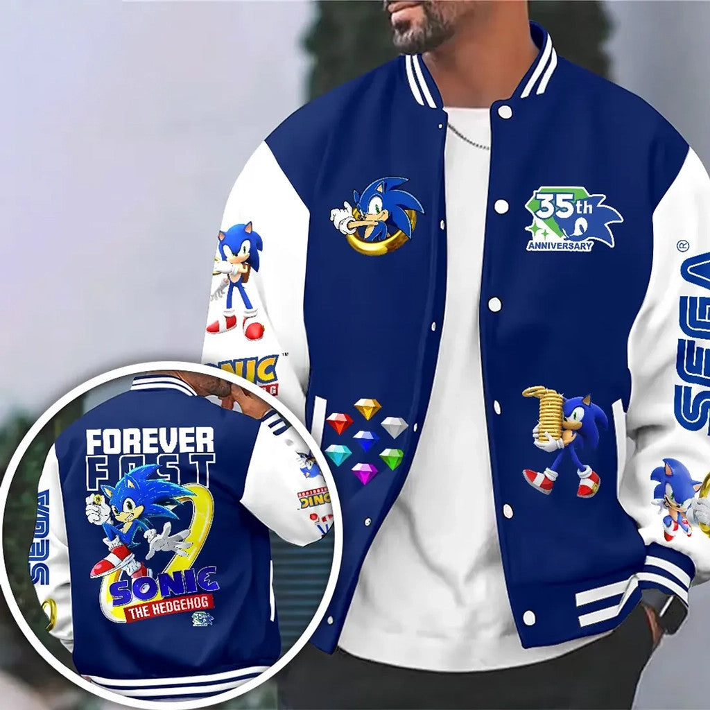 Sonic The Hedgehog 35th Anniversary 2026 Jacket Forever Fast Sonic The Hedgehog Merch Fan Gifts