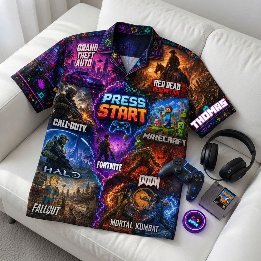 Personalized Legends Level Hawaiian Shirt Best Gifts For Gamers Gifts For Brothers