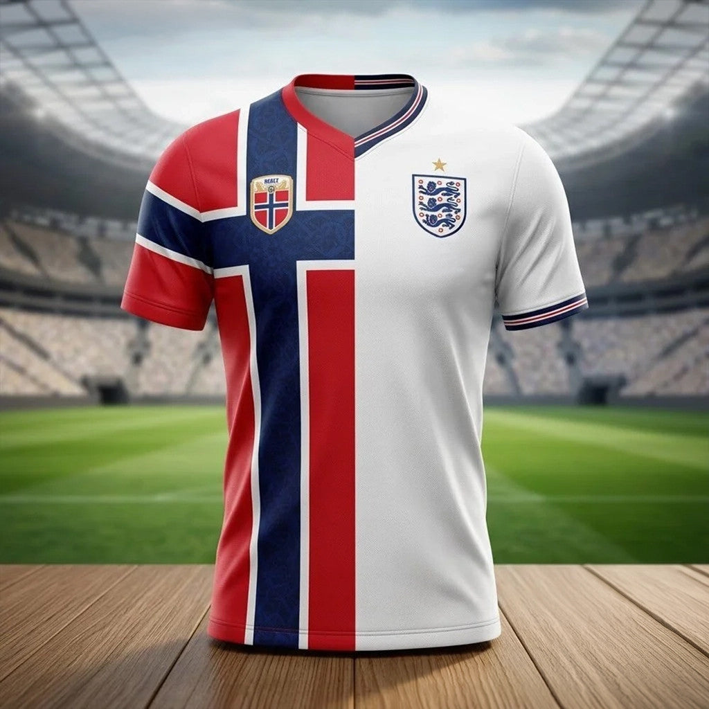 Norway X England World Cup 2026 Mashup Jersey Shirt Game Day Clothing Gift For WC Fans