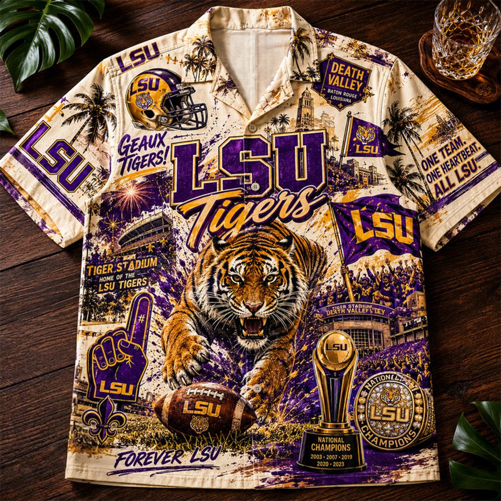 LSU Tigers Football 2026 Hawaiian Shirt LSU Tigers Merch Football Fan Gear Gift For Him