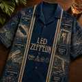 Led Zeppelin Luxury Designer Brand Inspired Hawaiian Shirt Led Zeppelin Merch 2026 Dad Gifts