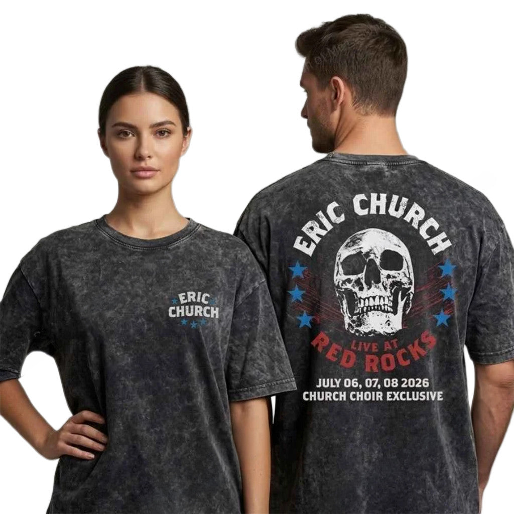 Eric Church Red Rocks 20Th Anniversary Shows Washed T-Shirt Eric Church Merch Gift For Fan