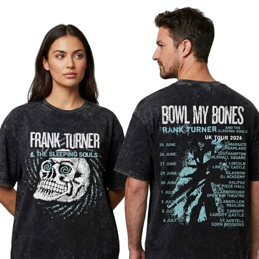Frank Turner And The Sleeping Souls X Bowling For Soup Bowl My Bones UK Tour Washed Shirt 2026