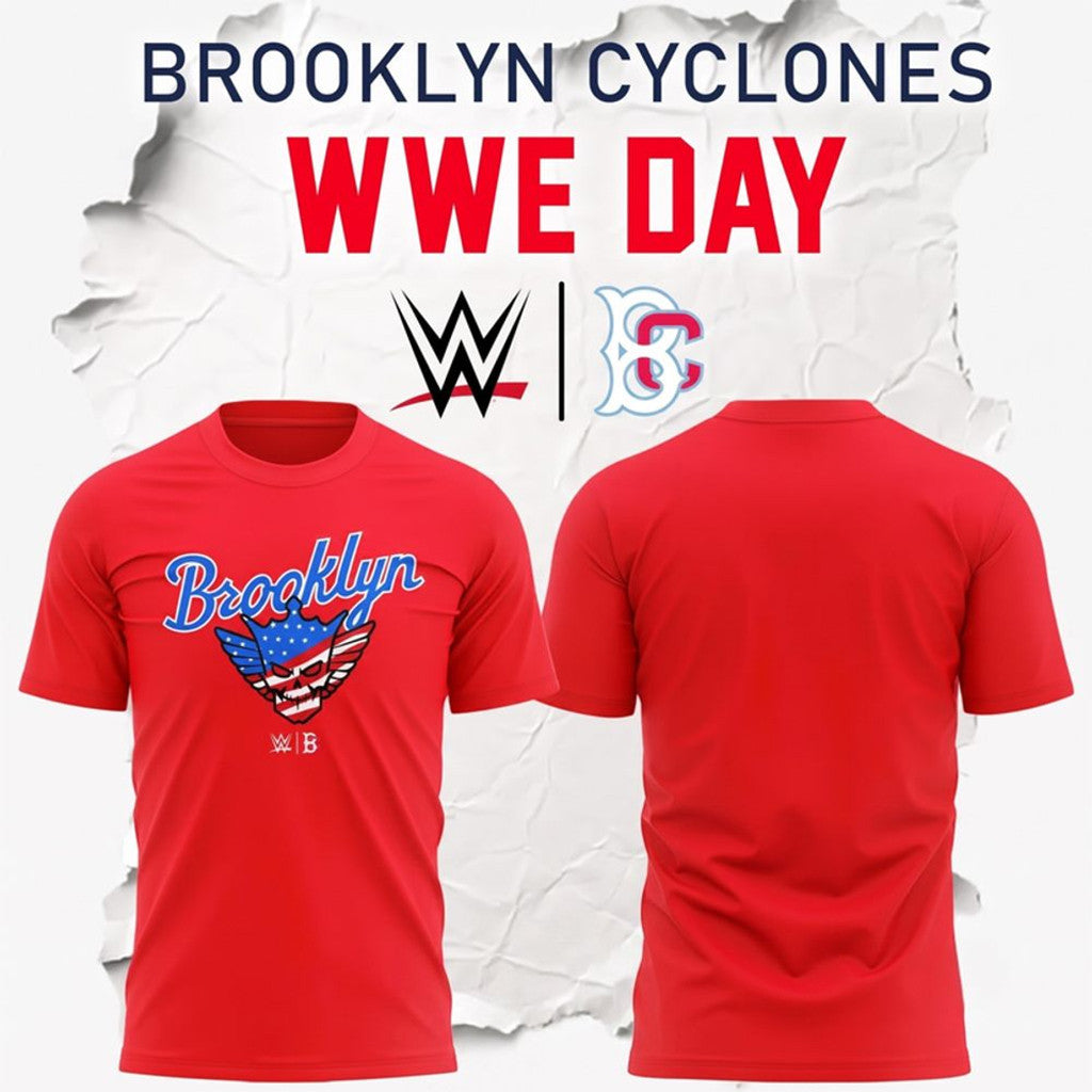 Brooklyn Cyclones 2026 WWE Day Special Red Shirt Brooklyn Cyclones Merch Gift For Husband