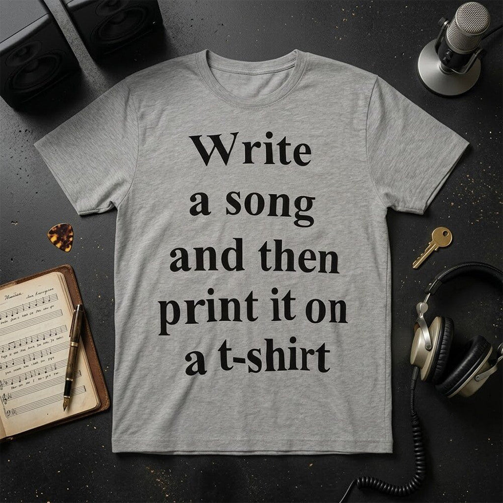 Charli XCX Write A Song And Then Print It On A T-Shirt Shirt Charli XCX Merch 2026 Cool Gifts