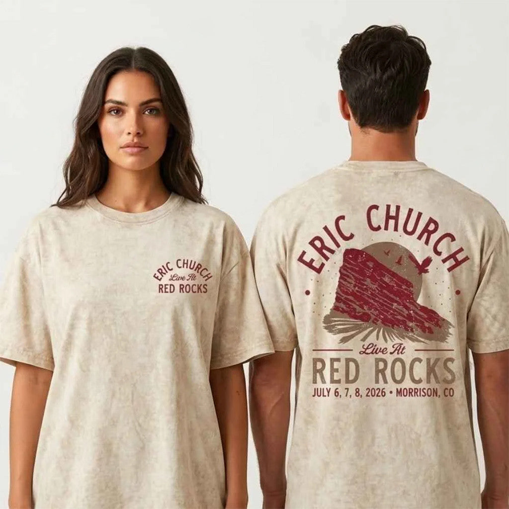 Eric Church Merch Red Rocks Live At Red Rocks 2026 T-Shirt Gift For Music Lovers