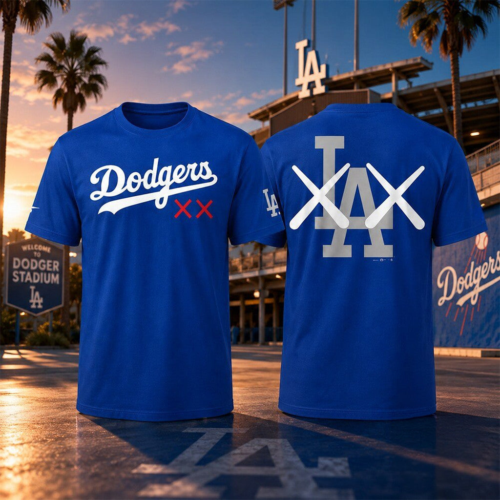 KAWS X Los Angeles Dodgers Graphic T-Shirt 2026 LA Dodgers Merch Present For Baseball Fans