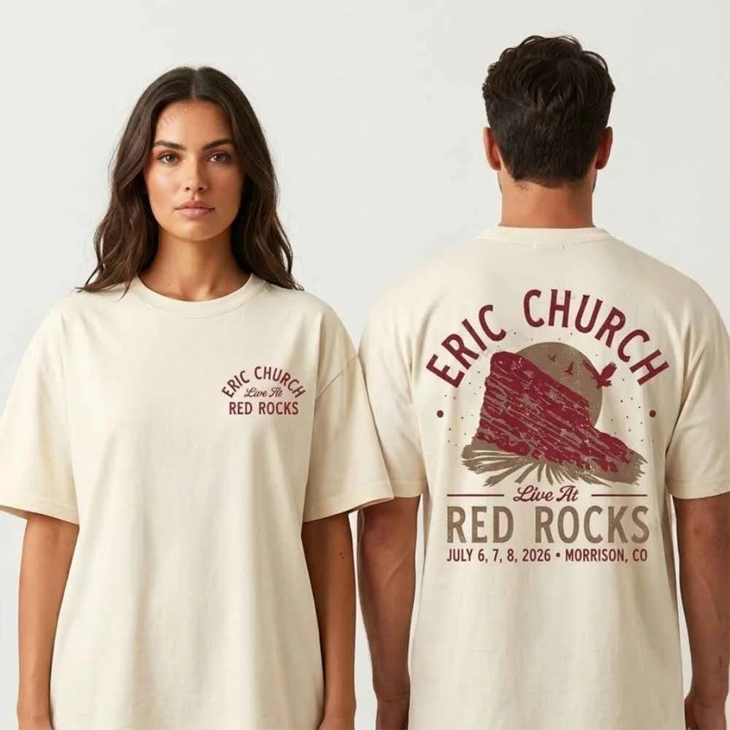 Eric Church Red Rocks 20Th Anniversary Shows Church Choir Gathering T-Shirt Eric Church Merch