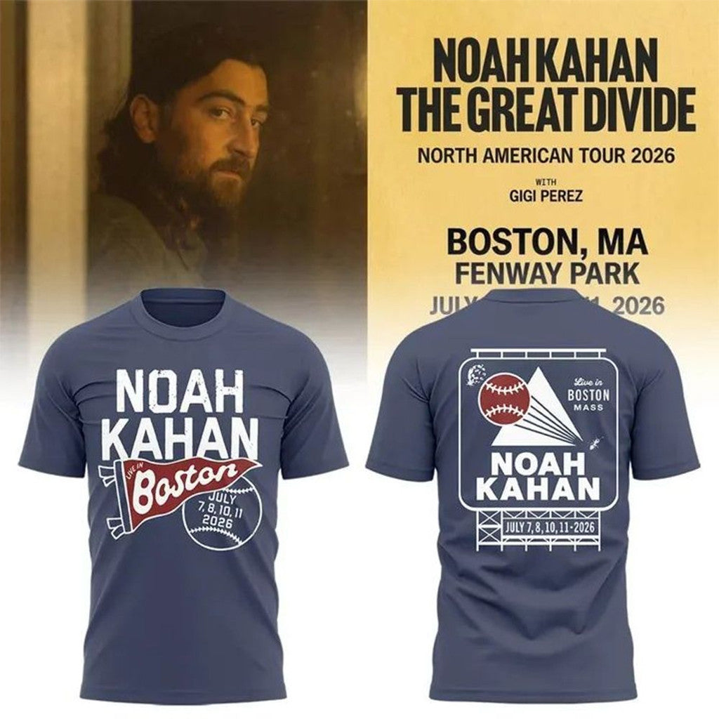 Boston Red Sox X Noah Kahan The Great Divide World Tour T-Shirt 2026 Noah Kahan Tour Merch