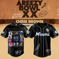 Chris Brown Breezy Bowl XX Miami Marlins Baseball Jersey 2026 Chris Brown Tour Merch Fan Gifts