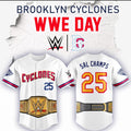 Brooklyn Cyclones WWE Day 2026 Baseball Jersey #25 Sal Champs Jersey Fan Merch Best Gifts