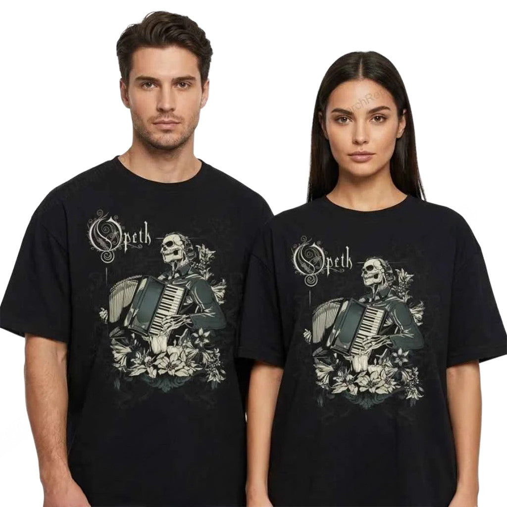 Opeth Merch 2026 Skeleton Musician T-Shirt Opeth Tour Merch Unique Gift For Band Fans