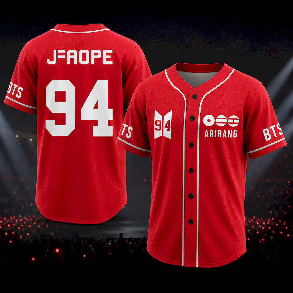 BTS Arirang World Tour Baseball Jersey #94 JHope Jersey BTS Tour Merch 2026 Gift For Army