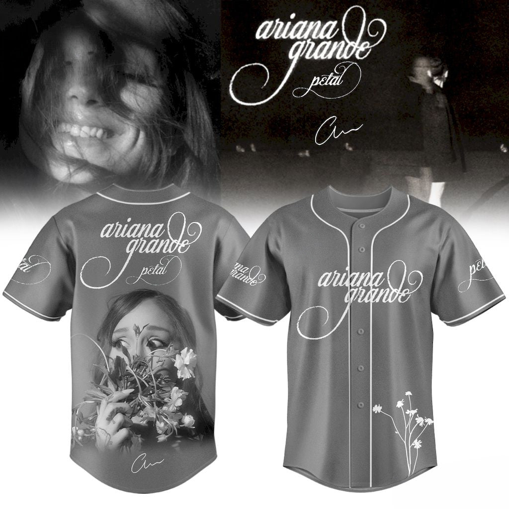 Ariana Grande Petal 2026 Baseball Jersey Ariana Grande Merch Fan Apparel Gift For Besties