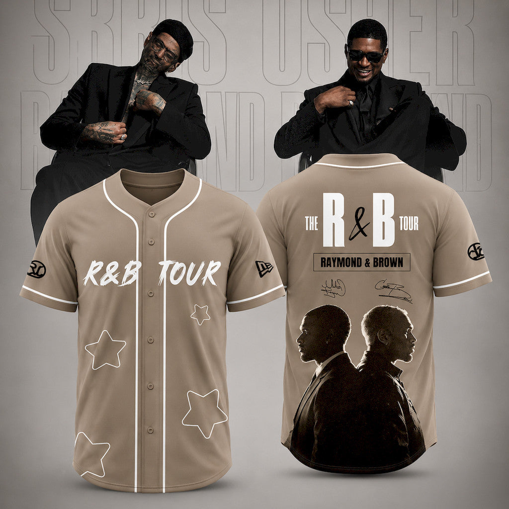 Chris Brown Raymond 2026 The R&B Tour Baseball Jersey R&B Tour Merch Gift For Brothers