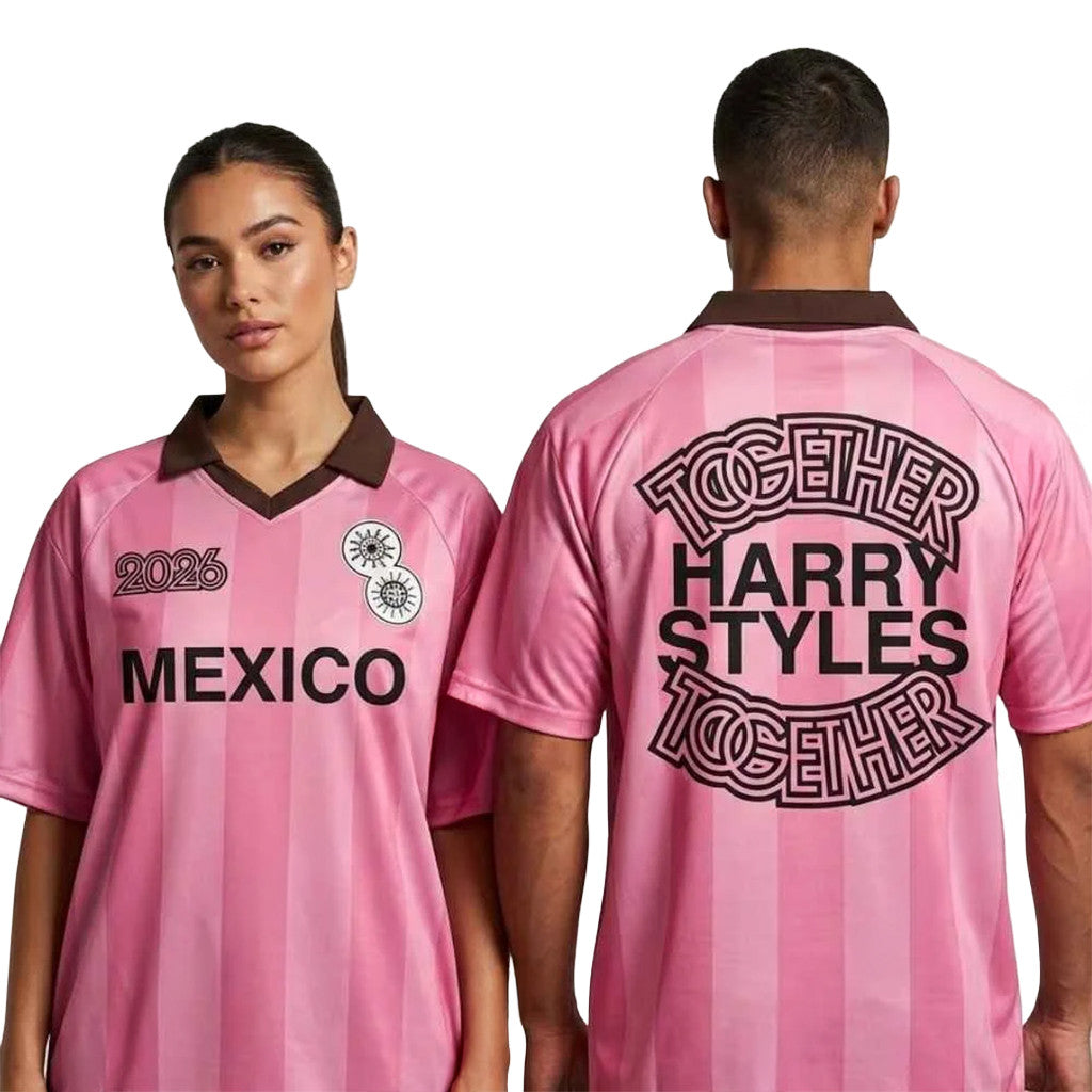Harry Styles Pink V-Neck Jersey Harry Styles Together Together Tour Merch 2026 Gift For Fans