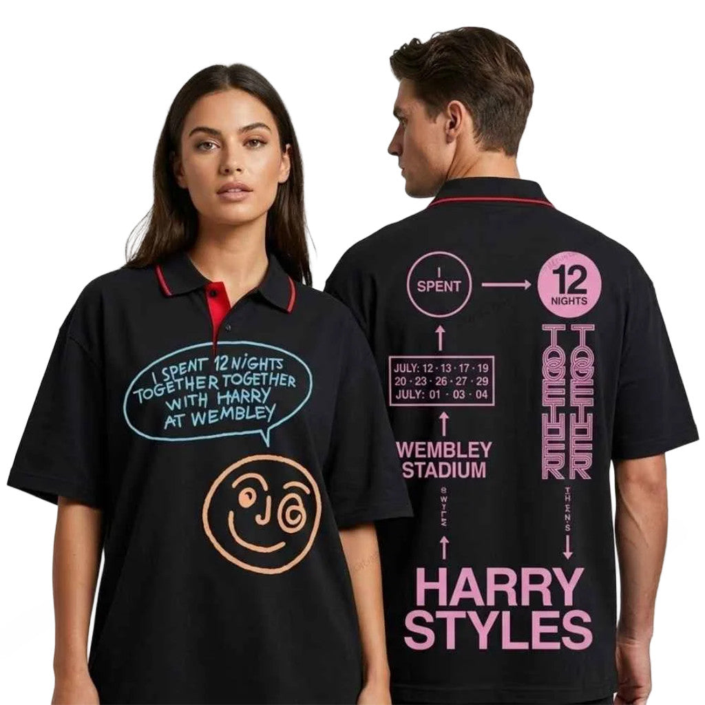Harry Styles Together Together 12 Nights At Wembley Stadium Tour 2026 Polo Shirt Fan Merch